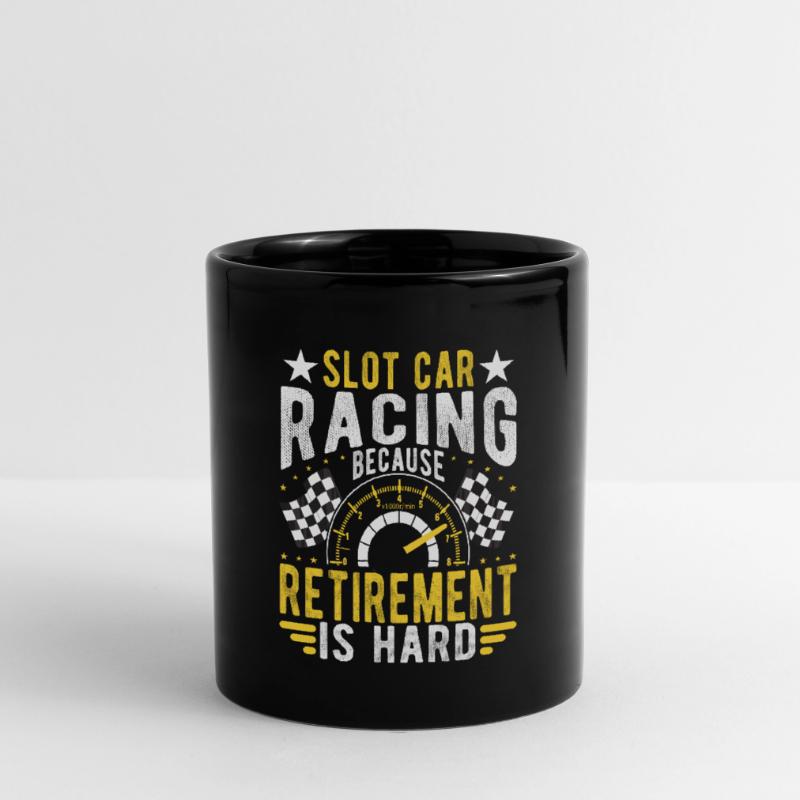 Course de voitures à sous parce que la retraite est un cadeau difficile Mug uni