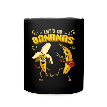Tanzen Singen Lustige Banane Meme Lass uns gehen Banane - Tasse einfarbig - Schwarz - Vorne