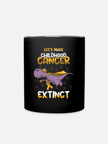 September Unterstützung Dinosaurier Kinderkrebs - Tasse einfarbig - Schwarz