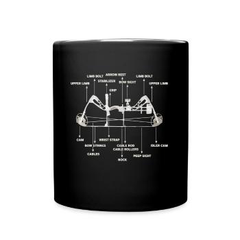 Outdoor Jagdbogen Anatomie Bogen Pfeil Ziel - Tasse einfarbig - Schwarz - Vorne