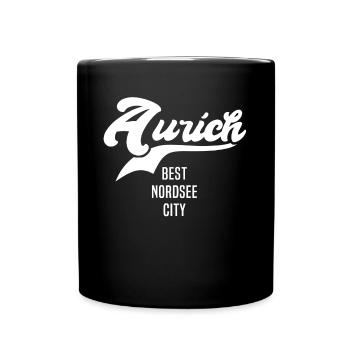 Aurich Sprüche - Tasse einfarbig - Schwarz - Vorne