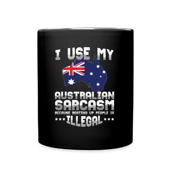 Australie Sarcasme Australia Day Australian - Mug uni - noir - Devant