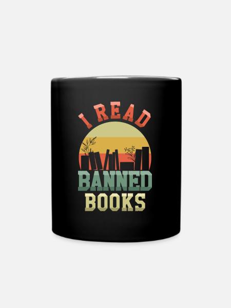 Je lis interdit Livre Retro Vintage Lover Reader Read - Mug uni - noir