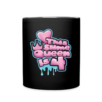 Kinder Slime Lover Kid Slime Mädchen Alter 4 Slime Art - Tasse einfarbig - Schwarz - Vorne