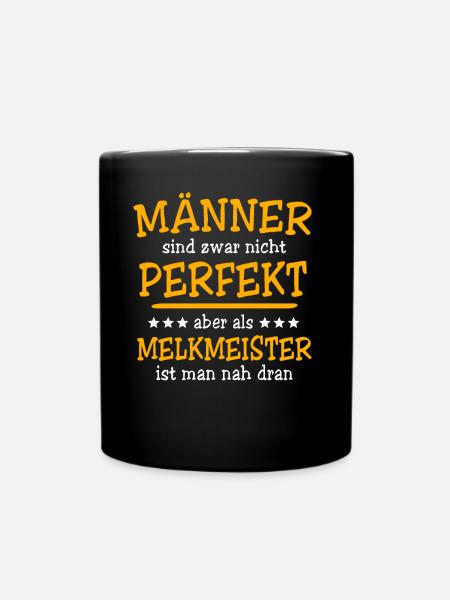 Melkmeister Sprüche - Tasse einfarbig - Schwarz