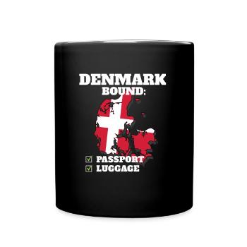 Denmark Bound Country Travel Dane Flag Vacation - Tasse einfarbig - Schwarz - Vorne