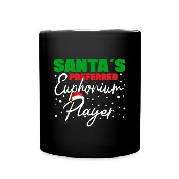 Santa's Preferred Euphonium Player Baritone Gifts - Full Colour Mug - black - Front