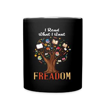 Ich habe Banned Book Freedom Book Lover Reader Tree gelesen - Tasse einfarbig - Schwarz - Vorne