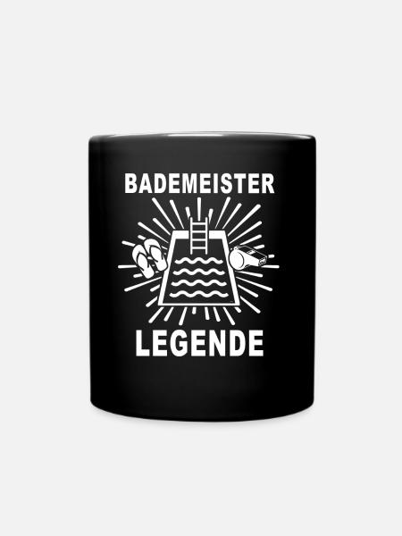 Schwimmmeister - Tasse einfarbig - Schwarz