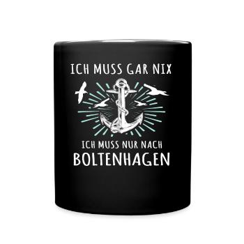 Boltenhagen Sprüche - Tasse einfarbig - Schwarz - Vorne