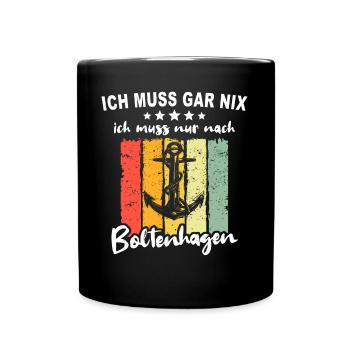 Boltenhagen Sprüche - Tasse einfarbig - Schwarz - Vorne