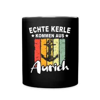 Aurich Sprüche - Tasse einfarbig - Schwarz - Vorne