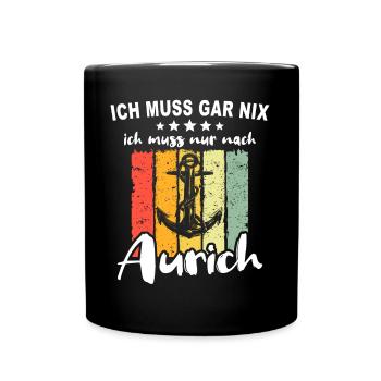 Aurich Spruch - Tasse einfarbig - Schwarz - Vorne