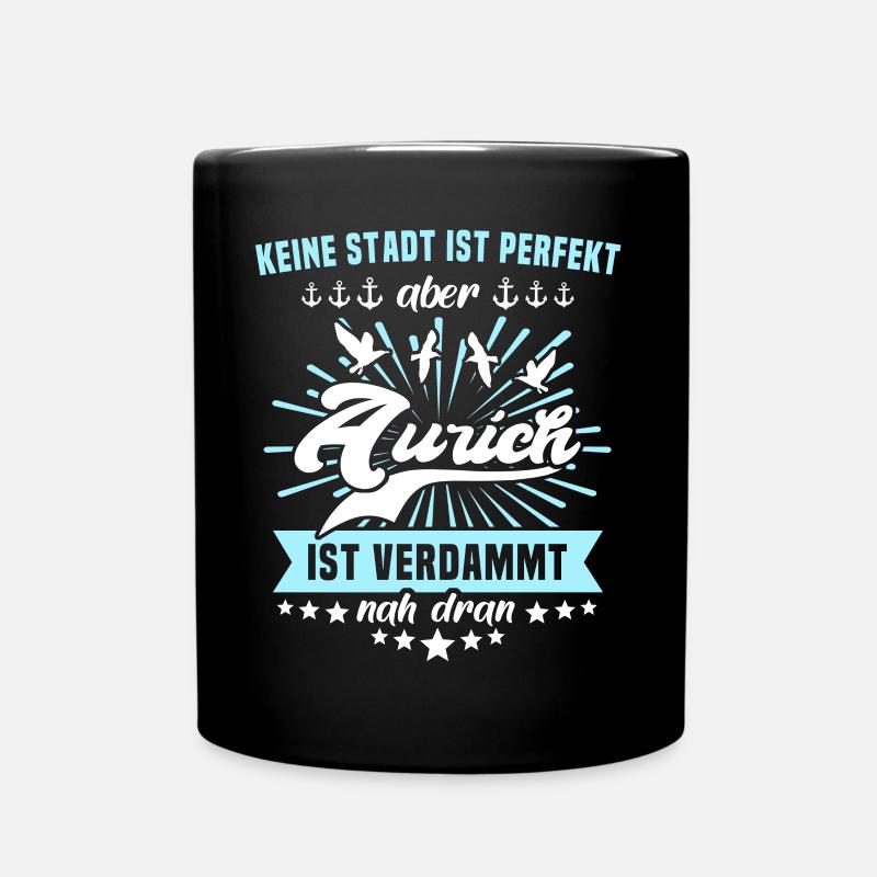 Aurich Sprüche - Tasse einfarbig - Schwarz