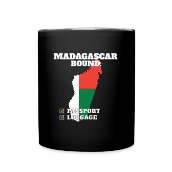 Madagascar Bound Country Travel Drapeau malgache - Mug uni - noir - Devant