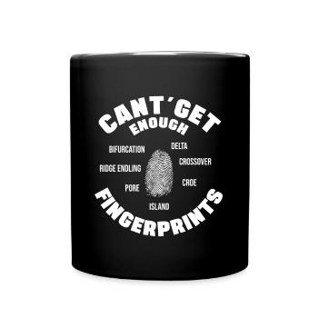 Je ne peux pas obtenir assez d’empreintes digitales Idée cadeau de laboratoire criminel - Mug uni - noir - Devant