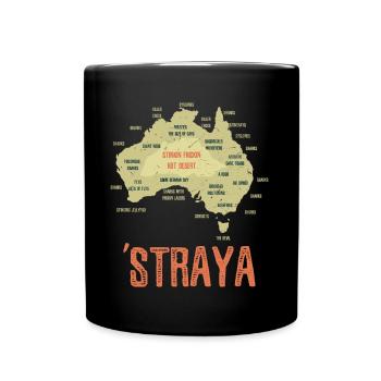 Australie Retro Australia Day Carte de l’Australie - Mug uni - noir - Devant