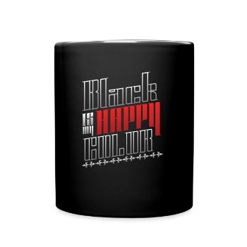 Schwarz Ist Meine Glücksfarbe - Tasse einfarbig - Schwarz - Vorne