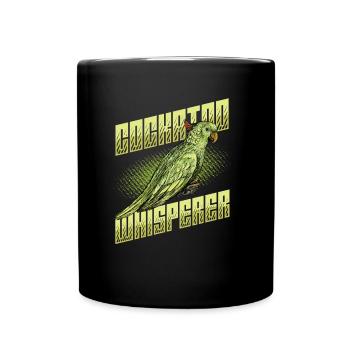 Kakaduflüsterer, Kakadu, Vogel - Tasse einfarbig - Schwarz - Vorne