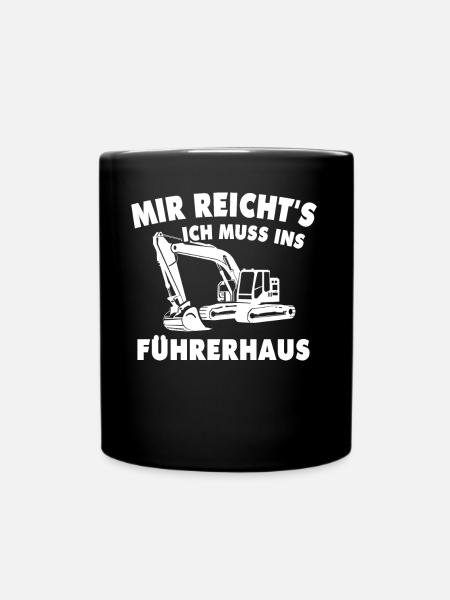 Baggerführer Geschenk - Tasse einfarbig - Schwarz