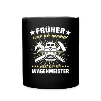 Wagenmeister Zugtechniker - Tasse einfarbig - Schwarz - Vorne