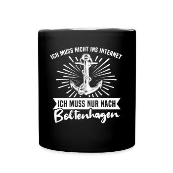 Boltenhagen Sprüche - Tasse einfarbig - Schwarz - Vorne