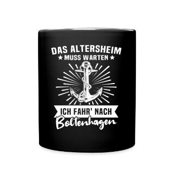 Boltenhagen Spruch - Tasse einfarbig - Schwarz - Vorne
