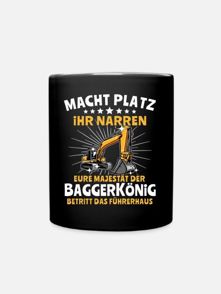Baggerfuehrer Baggerfahrer - Tasse einfarbig - Schwarz