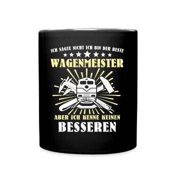 Wagenmeister Zugtechniker - Tasse einfarbig - Schwarz - Vorne