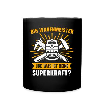 Wagenmeister Zugtechniker - Tasse einfarbig - Schwarz - Vorne