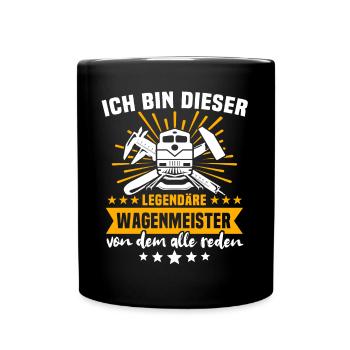 Wagenmeister Legende - Tasse einfarbig - Schwarz - Vorne