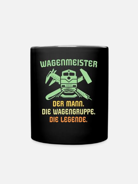 Wagenmeister Männer - Tasse einfarbig - Schwarz