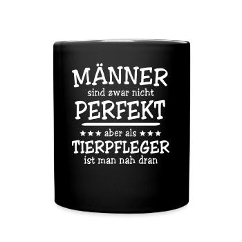 Tierpfleger Männer - Tasse einfarbig - Schwarz - Vorne