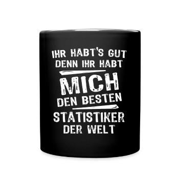 Statistiker - Tasse einfarbig - Schwarz - Vorne