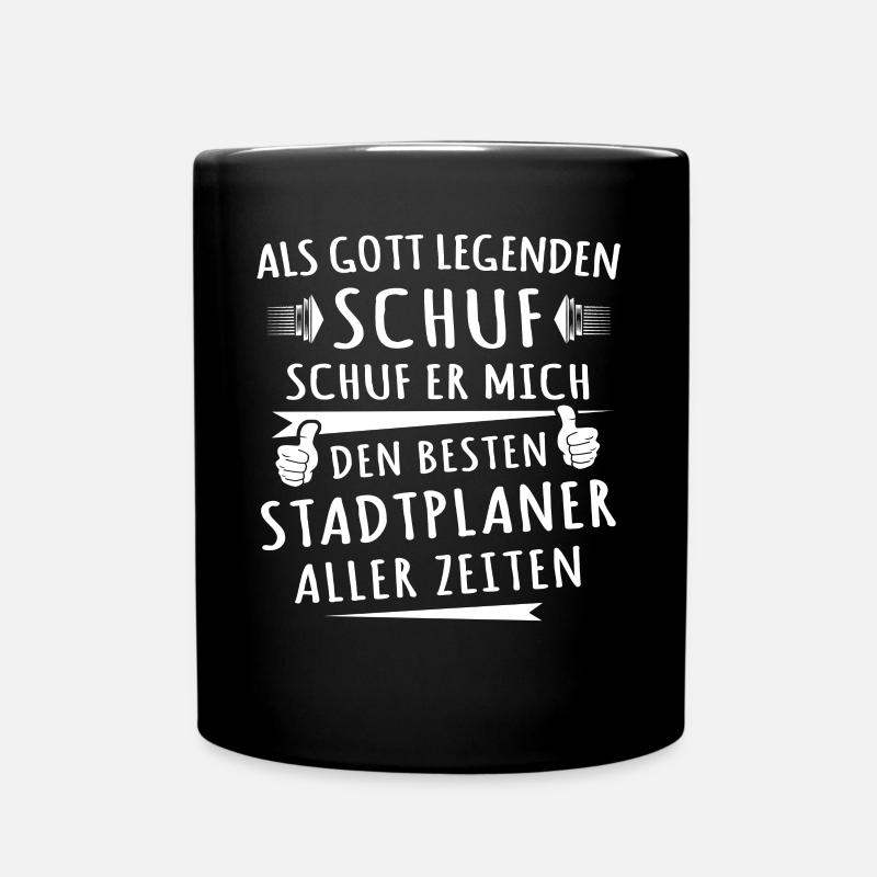 Stadtplaner - Tasse einfarbig - Schwarz