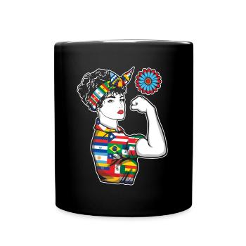 Une fille célèbre le patrimoine national hispanique - Mug uni - noir - Devant