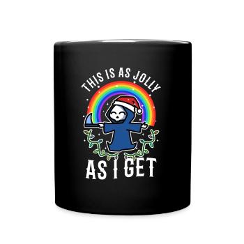 This Is As Jolly As I Get - Full Colour Mug - black - Front