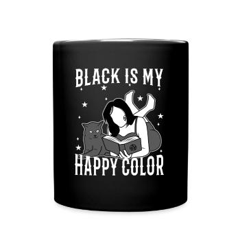 Black Is My Happy Color - Full Colour Mug - black - Front
