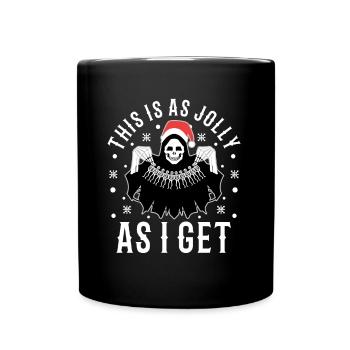 This Is As Jolly As I Get - Full Colour Mug - black - Front