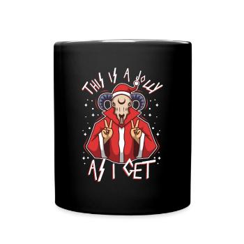 This Is As Jolly As I Get - Full Colour Mug - black - Front