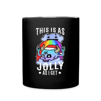 This Is As Jolly As I Get - Full Colour Mug - black - Front