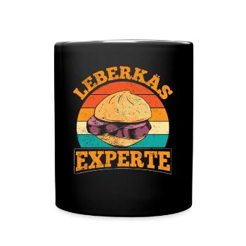 Leberkas Experte Leberkassemmel Leberkäse - Tasse einfarbig - Schwarz - Vorne