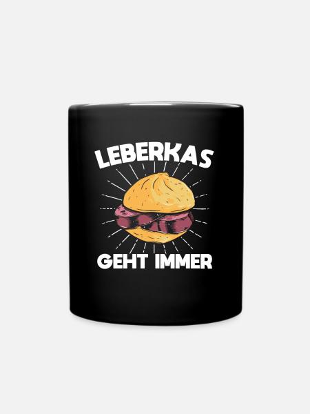 10 Leberkas Geht Immer - Tasse einfarbig - Schwarz