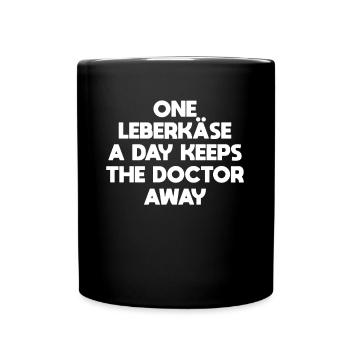 Un Leberkäse éloigne le médecin Fleischkäse - Mug uni - noir - Devant