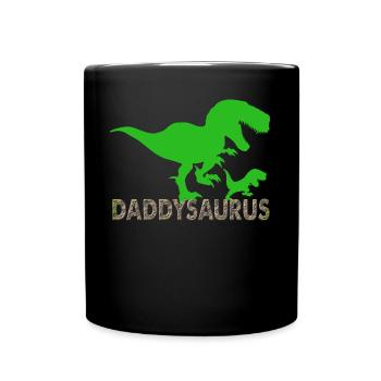 Dad Prehistorically Dinosaur Newborn Gift - Full Colour Mug - black - Front