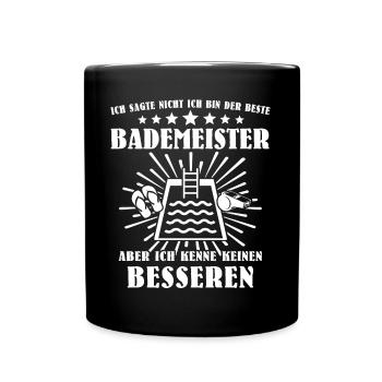 Schwimmmeister - Tasse einfarbig - Schwarz - Vorne