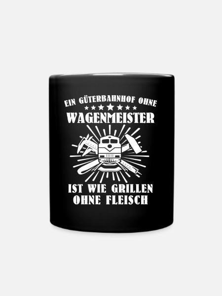 Wagenmeister Grillen - Tasse einfarbig - Schwarz