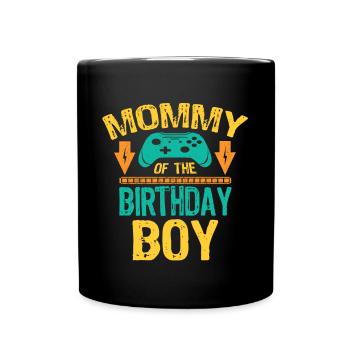 Mommy Of the Birthday Boy Gaming Family - Full Colour Mug - black - Front
