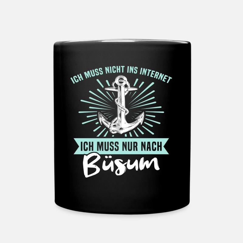 Büsum Sprüche - Tasse einfarbig - Schwarz