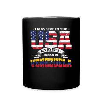 USA Venezuela Story Südamerika Heimatland Geschenk - Tasse einfarbig - Schwarz - Vorne
